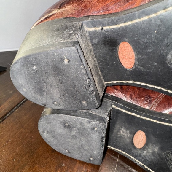 Durango TR 824 Side Zip Western Dress Ankle Boots Mens 10EE Brown Leather - Picture 7 of 8